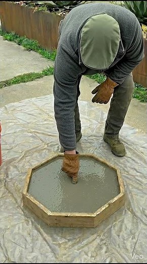 🔨 Built a Concrete Octagon Fire Pit Base From Scratch 🔥