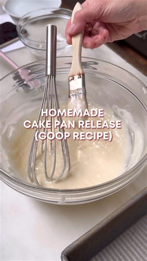 Grease your pan with homemade cake release - aka GOOP. And thank me later. 🩷 Comment GOOP and I’ll DM you the recipe. | Jessie Sheehan Bakes