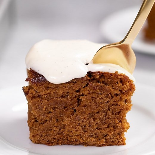 Rich with molasses, honey, and maple syrup, this gluten free gingerbread cake is made easily in one bowl. The most tender snacking cake you’ve ever had! | Gluten Free on a Shoestring