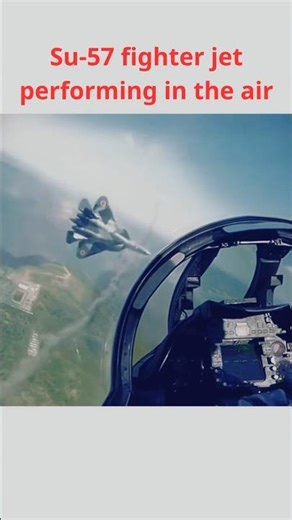 Su-57 fighter jet performs aerial demonstration #su57