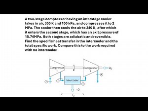 9.44) Work input for two-stage compressor with & without intercooler