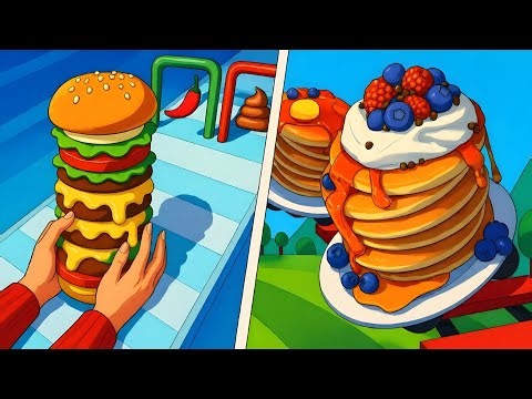 🍔 Burger Master vs Pancake Runner 🥞 | Most Satisfying Gameplay | TikTok Challenge & Comparison 2025