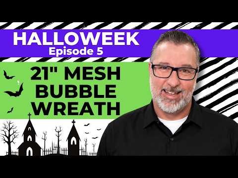 21" Deco Mesh Bubble Wreath - Halloweek Day 5 - Halloween Wreath DIY - #halloween ‪@DavesWreaths‬