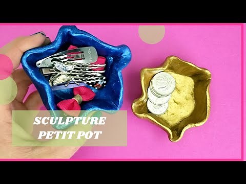 Comment fabriquer un petit pot facile en argile? DIY sculpture (modelage) pour enfant.