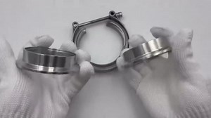 V Band standard Clamp Butt Joint 304 Stainless Steel Band Lap Joint Band Clamp Stainless Steel for Pipes Silver (2, 2.5 inch)