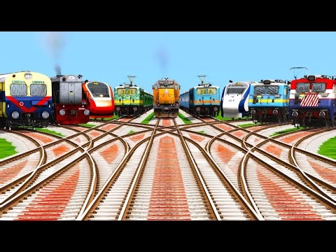 🎇 9= Indian Trains Gameplay / train simulator classic / train Beamng Drive Railroad tracks