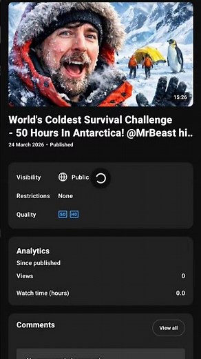World's ColdesWorld's Coldest Survival Challenge - 50 Hours In Antarctica! #shortsfeed