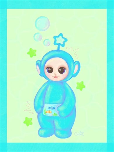 Teletubbies Azul: Creación Acuática y Colorida