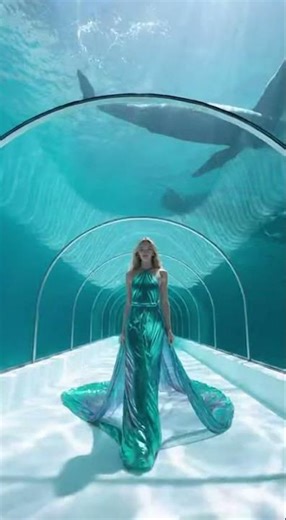Ethereal Underwater Fashion: The Liquid Silk Dress