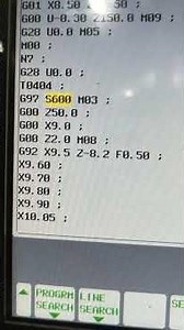 G92 threading cycle 0.50mm pich