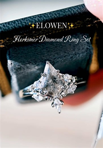 Cosmic Herkimer Diamond Engagement Ring Ideas