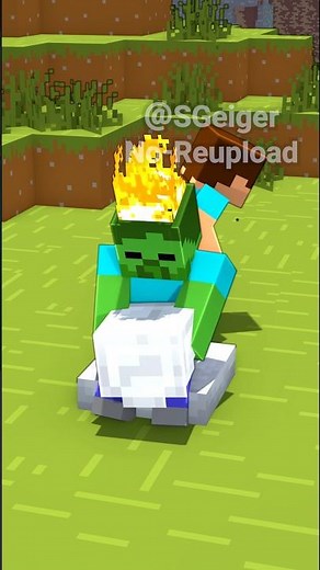 Teasing a Zombie with a Cushion 😆😆👅 #Minecraft