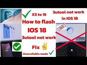 How to flash iPhone IOS 18 3utool not support.