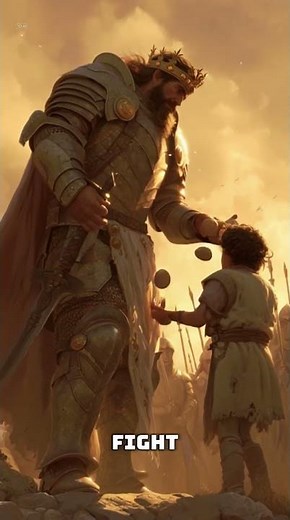 David vs Goliath: The Battle That Shocked History ⚔️✨ #BibleStory #davidandgoliath