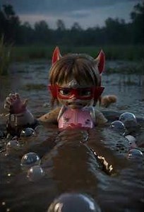 Ebitaro's PINKCAT Caught in villains QUICKSANDPIT #peril#quicksand #animation#superheroine#pinkcat