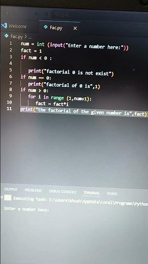 find the factorial number