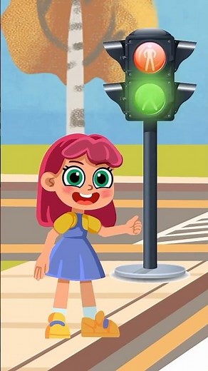 Traffic Light Rules for Kids 🚦 When to Cross Safely | Comy Zomy #Shorts