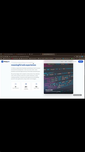 Manoj Suthar – Creative Web Developer Portfolio #coder #coding