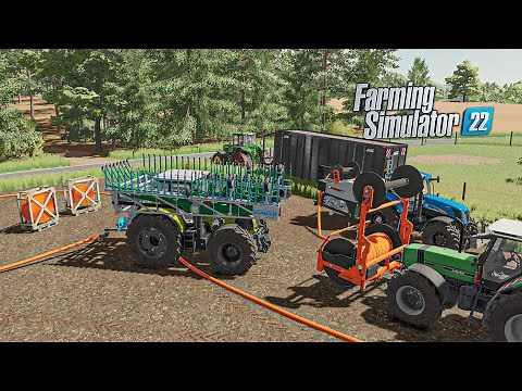Liquid manure spreading using HOSE system (New Manure system mod) | Farming Simulator 22
