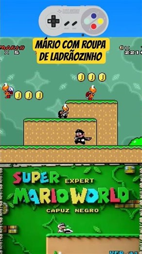 SUPER MARIO WORLD MÁRIO BLACK COM ROUPA DE LADRÃOZINHO