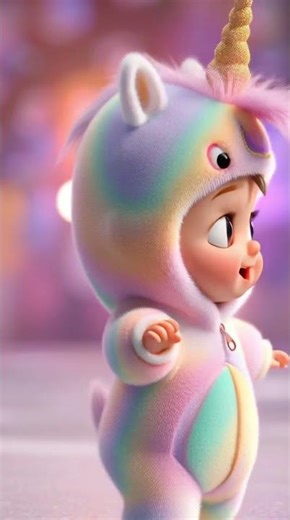 👶🏻 Cute Baby Wearing Unicorn #cutebaby #youtubeshorts #cute #piupiu #baby #unicorn