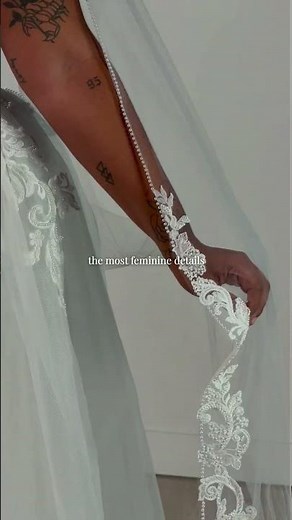 Plus Size Off-the-Shoulder Lace and Tulle A-Line Wedding Gown with Detachable Floral Straps
