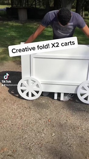 Proceso de pliegue de carrito de dulces