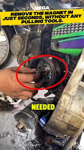 Remove the magnet without a pulling tool. #mechanic #lifehack #short