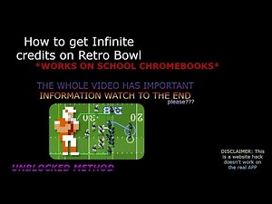 How to cheat infinite credits on Retro Bowl (WORKS ON SCHOOOL CB!)