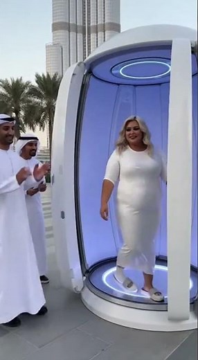 AI Capsule in Dubai TRANSFORMS Girl Instantly — Crowd Can’t Believe It 😳⚡Everyone Shocked