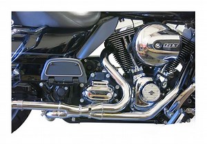 Bassani 2x2 Dual Head Pipes For Harley Touring 2009-2016 - RevZilla