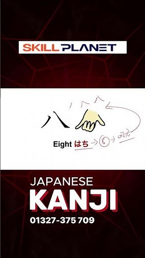 Kanji for Eight: 八 | Easy Japanese Kanji #JapaneseKanji #LearnJapanese #JLPT#KanjiShorts #BasicKanji