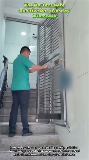 The Perfect Gate Solution for a Narrow Staircase