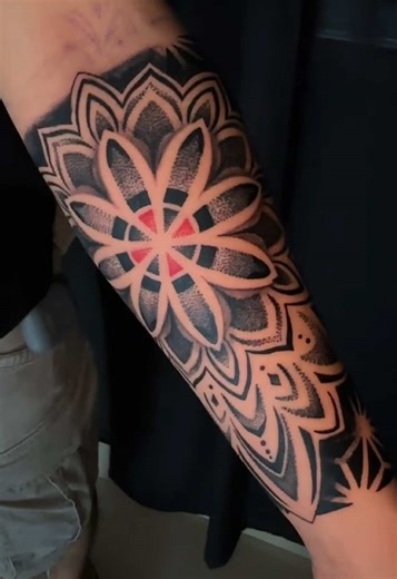 Cover Up tattoo, half sleeve mandala design Madala half sleeve tattoo for my client #mandalatattoo #mandala #halfsleevetattoo #coveruptattoo #fypppppplpppppppppppppppppppp