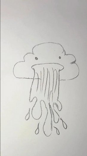 Cloud Spills! ☁️👀 Easy & Cute Drawing for Beginners
