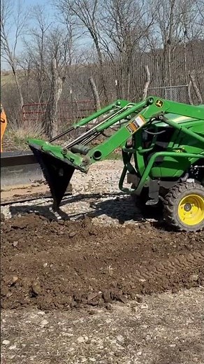 How to Dig a Trench with A Stump Bucket & Utility Tractor #JD1025 #Shorts #shorts