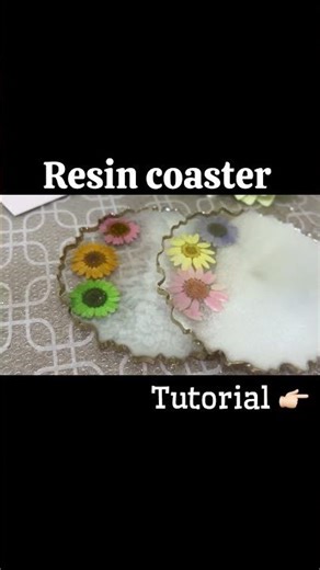 Resin coaster tutorial 👉🏻👉🏻watch now #ytshorts #shorts #shortsvideo #resinart #resin #viral #diy