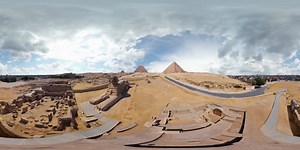 Pyramids and Sphinx Aerial 360 VR Stock Video Footage ID2-2 360º Video | 360Cities