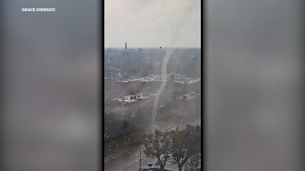 Video shows apparent tornado touch down in Buffalo, New York