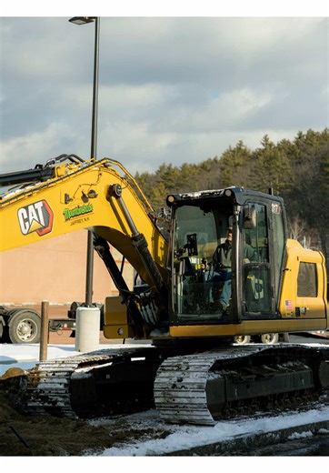 Today’s work: setting precast bollards to protect a generator pad for the Claremont, NH Market Basket. Bollards are a simple but critical safety measure that help prevent vehicle strikes and protect vital equipment. Built for durability, installed to last. For all your commercial site work needs, big or small, trust Mountainshade to get the job done right. Caterpillar 317 excavator equipped with a Rototilt TRS 14 tilt rotator system and @Trimble Civil Construction Earthworks GPS #bollardinstalla