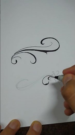 Como dibujar adornos para lettering 🌿 Como dibujar florituras para tus letras #lettering #drawing