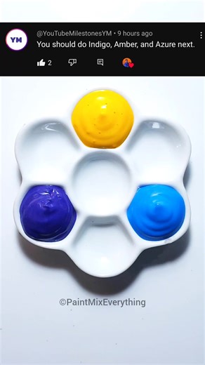 Indigo, Amber and Azure Satisfying Color Mixing #colormixing #asmr #acrylicpaint #paintmixing #mixingcolors #satisfyingasmr #colors #indigo #amber #azure #primarycolors #secondarycolors | Paint Mix Everything