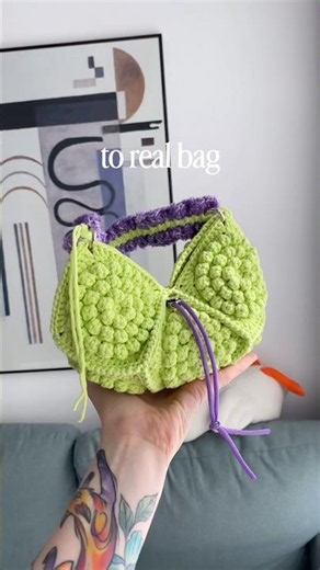 💚💜 #crochet #crochetbag