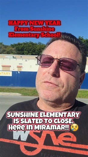 LIVE at SUNSHINE ELEMENTARY School in Miramar, Wishing Everyone a Happy New Year But Bringing You Some Sad News!! Sunshine Elementary It's SLATED TO CLOSE, the Final Decision Will Be Made in January!! So Many Of My Friends Went Here, Just Wanted Everyone To Know So You Can Relive Some Of Those Awesome Childhood Memories!! 😳💖 #flashbacksouthflorida #miramar #southflorida #hollywoodflorida #florida | Flashback South Florida - Memories and Memorabilia