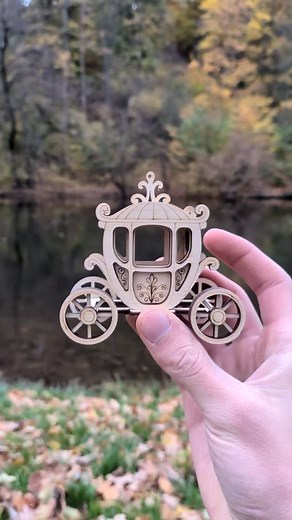 ✨ Carriage Miniature — elegant, detailed, and full of storybook charm. A beautiful laser cut model that looks like it rolled straight out of a fairytale — perfect for display, collections, or magical décor. 📥 Download the file – link in bio! #lasercutting #laserengraving #xtool #glowforge | Vector-Painter