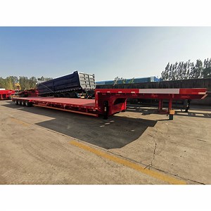 [Hot Item] Extendable 4-Axle Low Platform Skeletal Trailer for Construction Equipment Haul