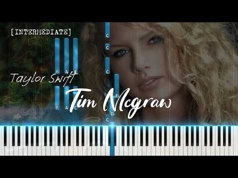 Taylor Swift - Tim McGraw [Intermediate] Piano Tutorial