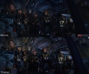A comparison of what we saw in the Avengers: Endgame trailer and how those moments looked in the final film. (Michelle/Nerds Love Art) | Marvel Cinematic Universe