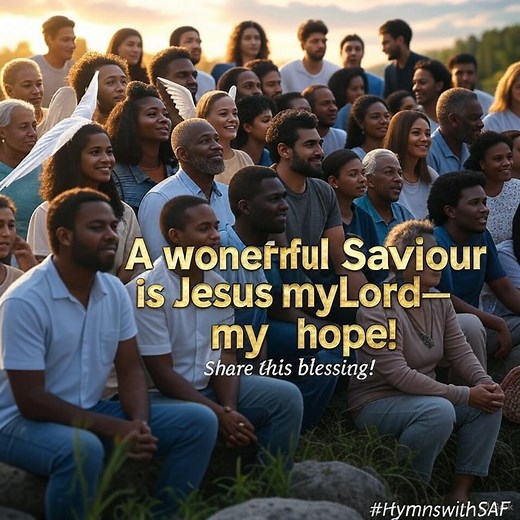 A wonderful Saviour is Jesus my Lord—my hope! 🙌 Share this blessing! #HymnswithSAF #WonderfulSaviour #ChristianMusic #Worship #MyHope #FaithCommunity #HymnOfSalvation #ThursdayWorship | SAF Hymns & Worship
