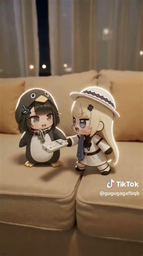 Fighting over the TV Remote! 📺 Cute Anime Chibi Rivalry #Shorts